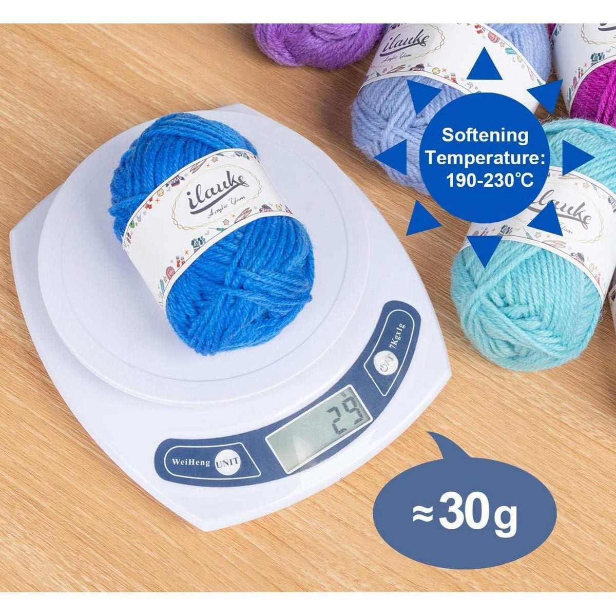 Häkelwolle Set 20 Farben – Weiches Acrylgarn mit Zubehör