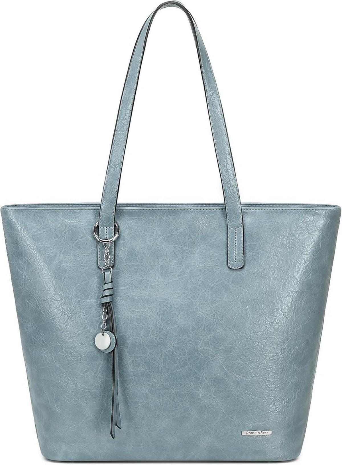 Elegante Damen Handtasche Shopper aus Glattleder Patchwork-Design