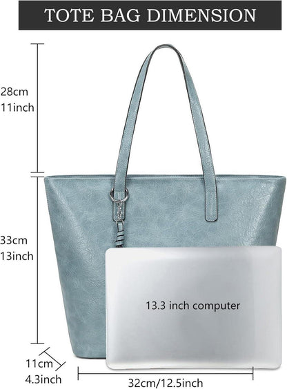 Handtasche Damen Shopper Groß Büro Schule Einkauf 13-Zoll Laptop A4