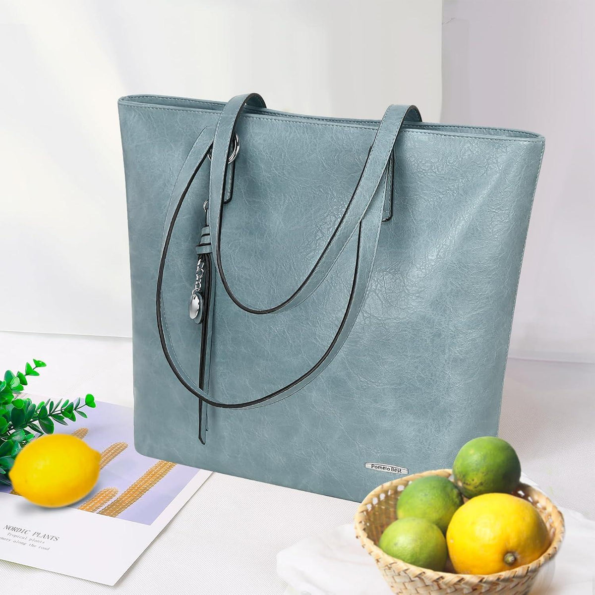 Damen Handtasche Shopper Groß 13-Zoll Laptop A4 Patchwork PU-Leder