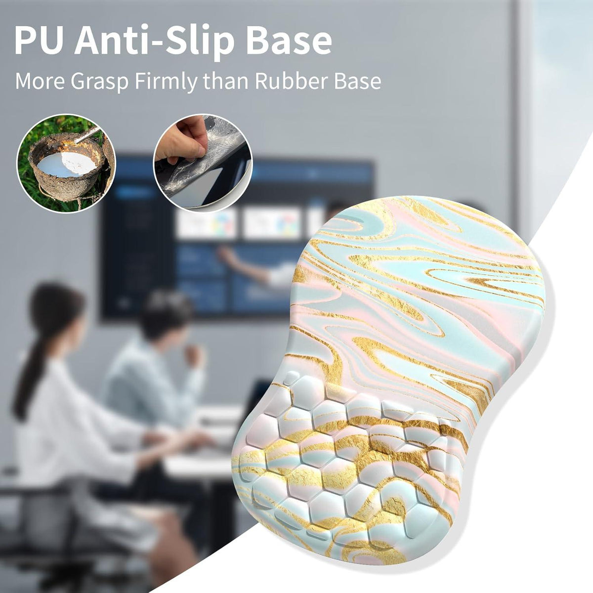Ergonomisches Mousepad mit Handauflage aus Memory-Schaum, für Büro und
