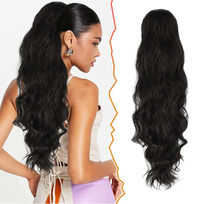 Locken Kordelzug Pferdeschwanz Haarverlängerung 65 cm
