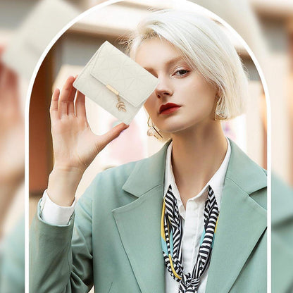 Damen Geldbeutel aus Veganem Leder mit Vielen Fächern, Mini