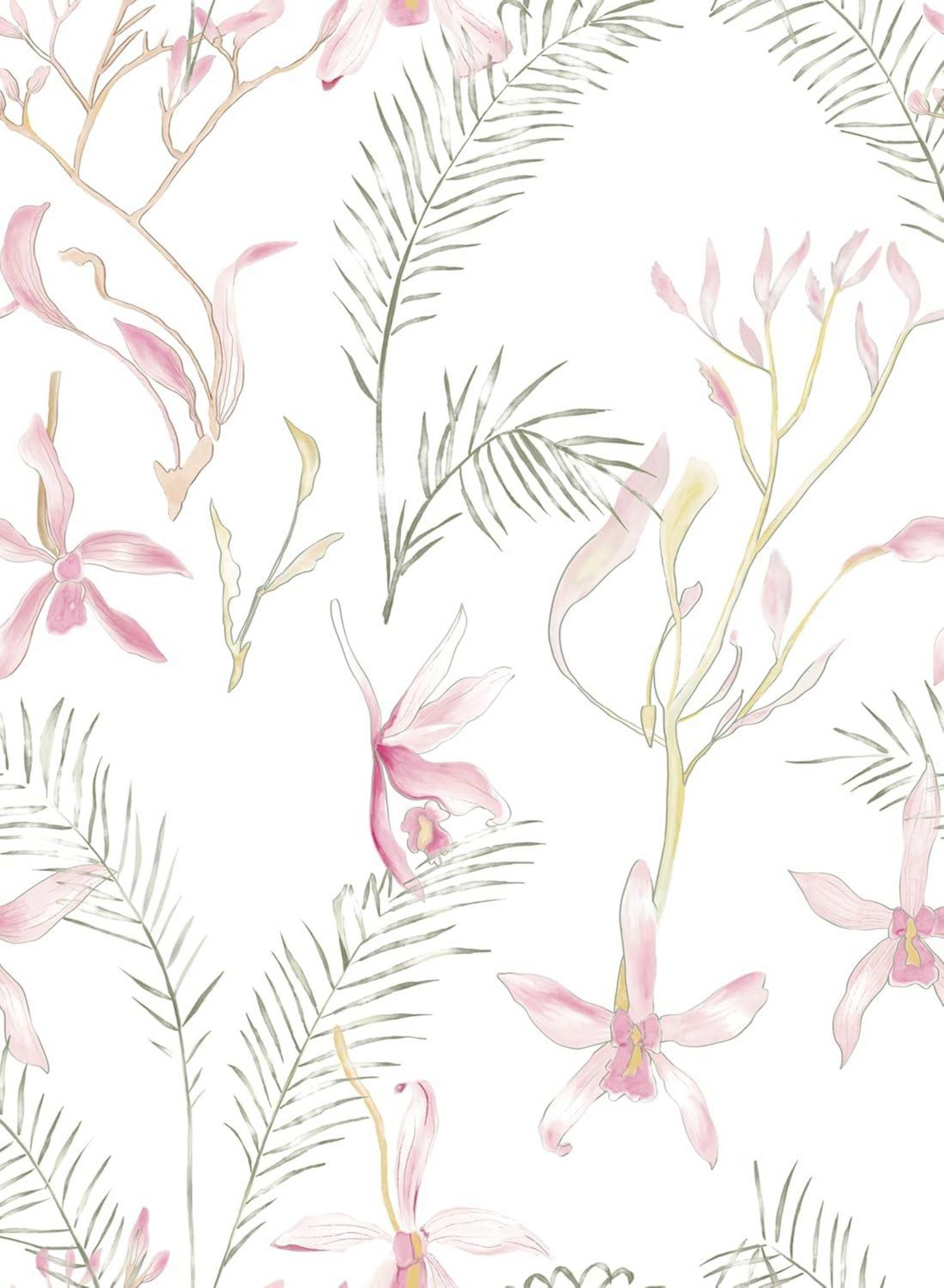 Selbstklebende Tapete Blume PVC Möbelfolie 44x300 cm Rosa