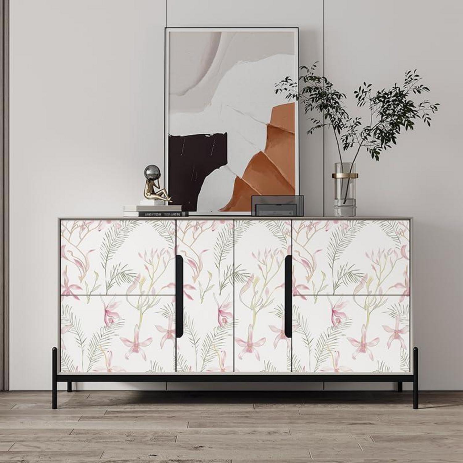 Selbstklebende Tapete Blume PVC Möbelfolie 44x300 cm Rosa