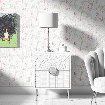 Selbstklebende Tapete Blume Rosa PVC Vinyl 44x300cm