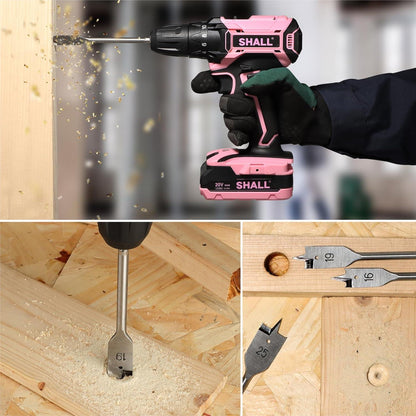 Spatenbohrer-Set Holz 8-teilig 1/4 Zoll Sechskantschaft Ø 6–32 mm mit