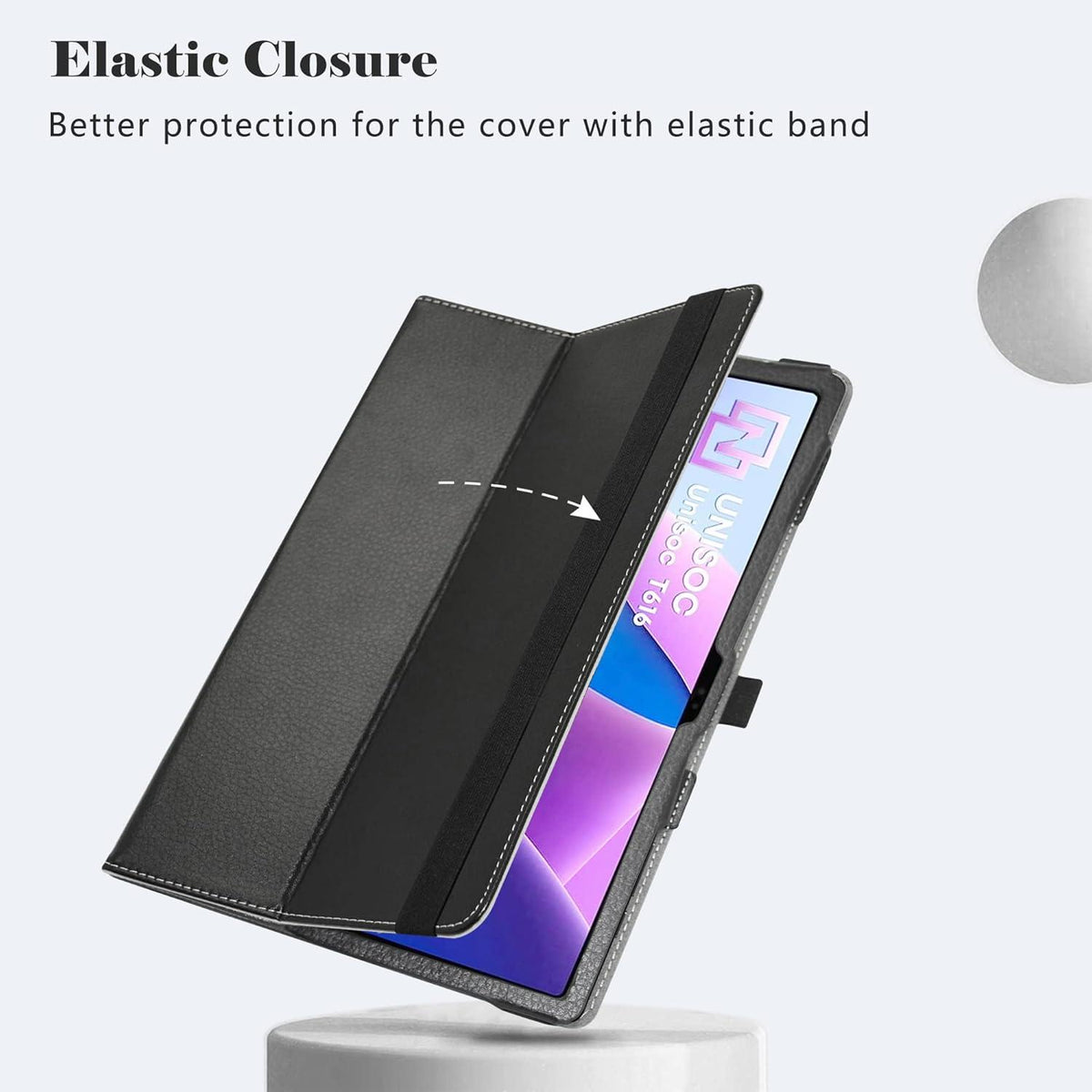 Schwarze Klapphülle für OUKITEL OKT3 10.5 Zoll Tablet