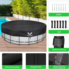 Runde Poolabdeckung 600D Oxford Hoher Dichte UV-Resistent