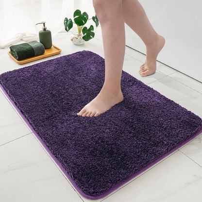 Badematte Lila 50x80 cm - Weich, Rutschfest & Saugstark
