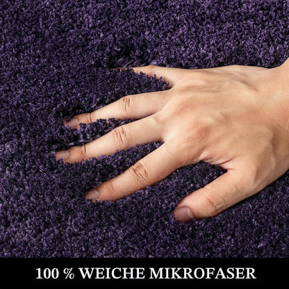 Badematte Lila 50x80 cm - Weich, Rutschfest & Saugstark