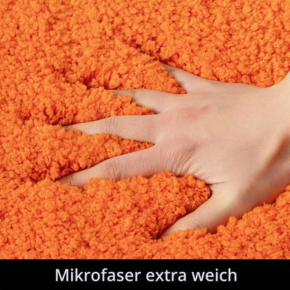 Badematte orange, weich & rutschfest 60x90 cm