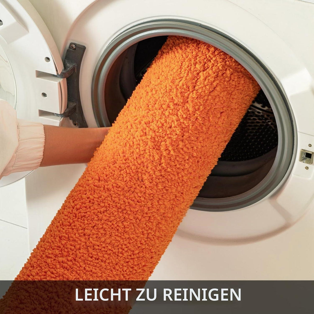 Badematte orange, weich & rutschfest 60x90 cm
