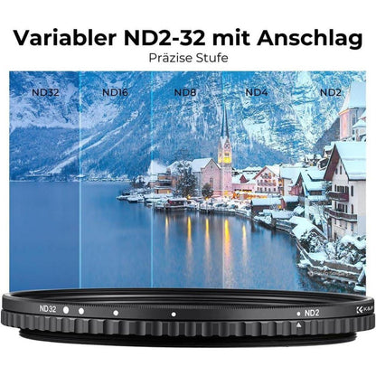 Variabler ND-Filter 95mm ND2-32 (1-5 Blendenstufen) für Landschaft & Video
