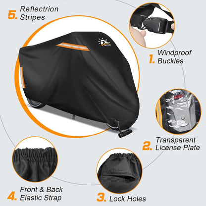 Motorradabdeckung 600D Oxford PU  wasserdicht 264 cm