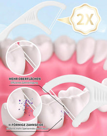 Zahnseide Sticks 200 PCS Doppelfaden Zahnzwischenraum