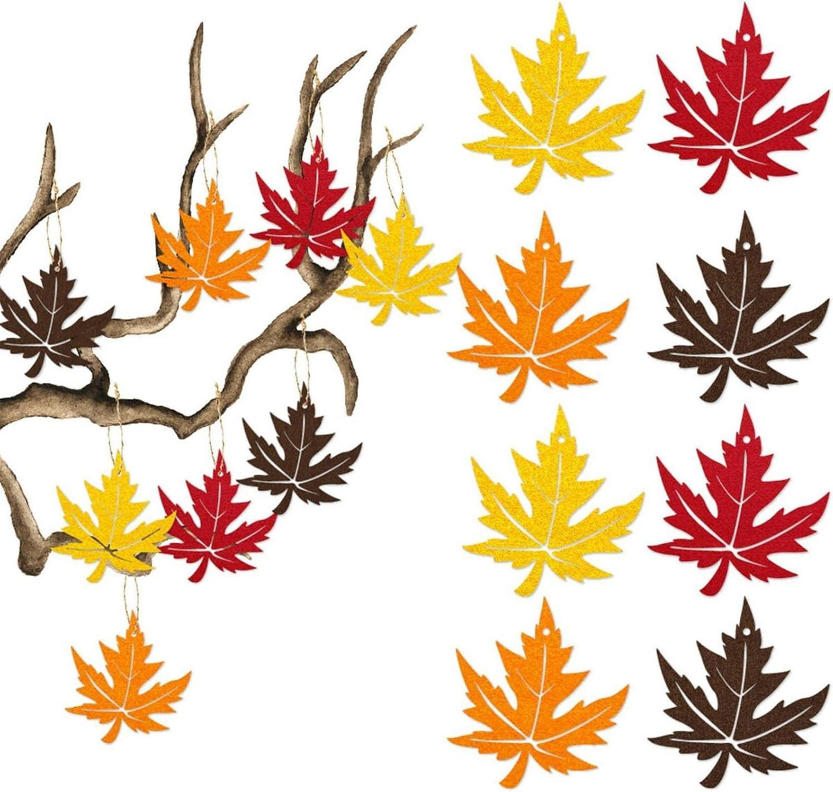 Wondsea Ahornblatt Anhänger Set Herbst Dekoration