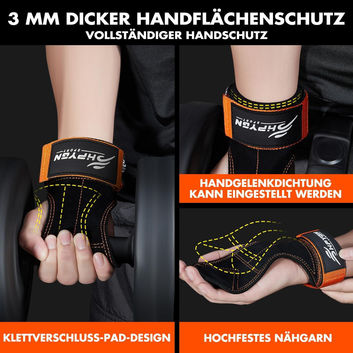 Gepolsterte Zughilfen für Bodybuilding und Krafttraining