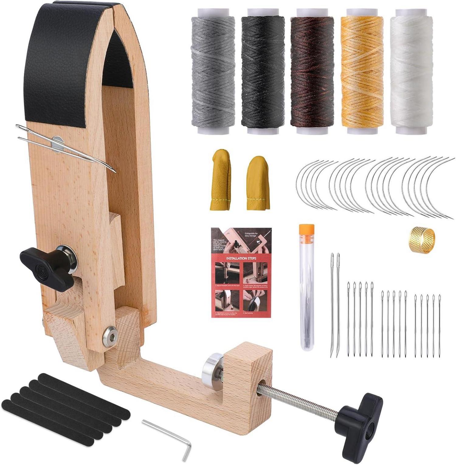 Nähpony Leder Pony Tisch Desktop Handnähen Klemme DIY Kit