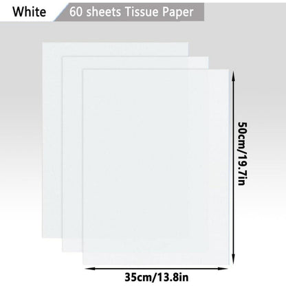 Weißes Seidenpapier 35x50 cm – 60 Blatt Geschenkpapier