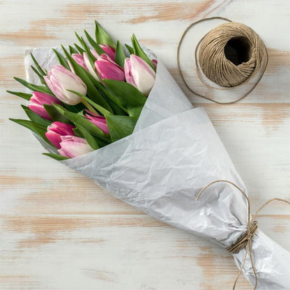 Weißes Seidenpapier 35x50 cm – 60 Blatt Geschenkpapier
