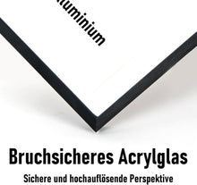 Aluminium Bilderrahmen 30x40 cm Schwarz Acrylglas