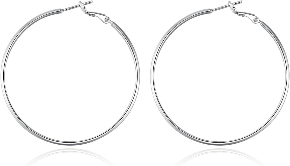 925 Sterling Silber Creolen Ohrringe Damen Hypoallergen 30/40mm