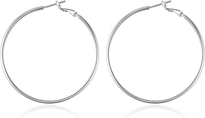 925 Sterling Silber Creolen Ohrringe Damen Hypoallergen 30/40mm
