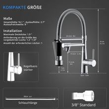 TIMACO Wasserhahn Küche Chrom Schloss Brause Ausziehbar
