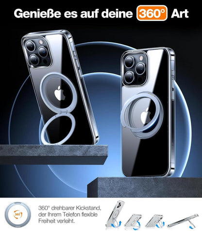 TORRAS iPhone 15 Pro Hülle MagSafe Ständer 360° Ring