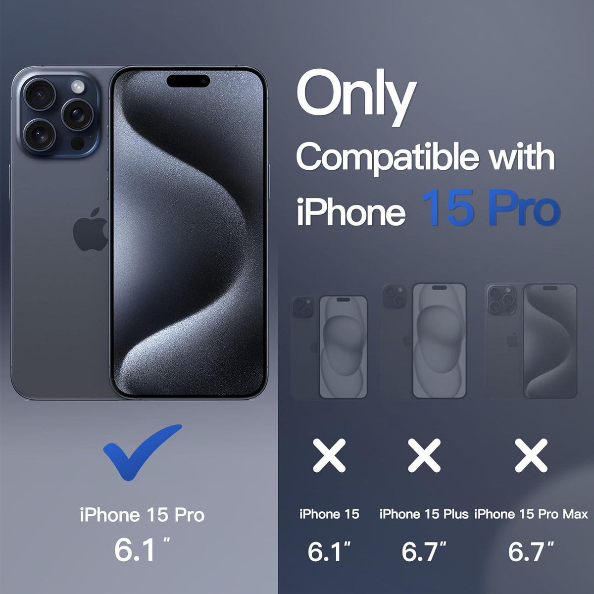 iPhone 15 Pro Hülle MagSafe matt durchscheinend blau stoßfest