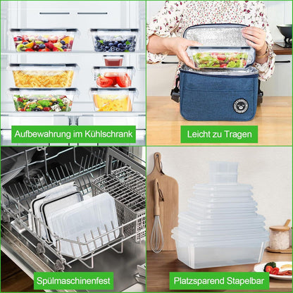 Frischhaltedosen 30-tlg. Set Auslaufsicher BPA-frei für Meal Prep
