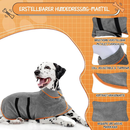 Hundebademantel Mikrofaser Extra Saugfähig für Große Mittel Kleine Hunde