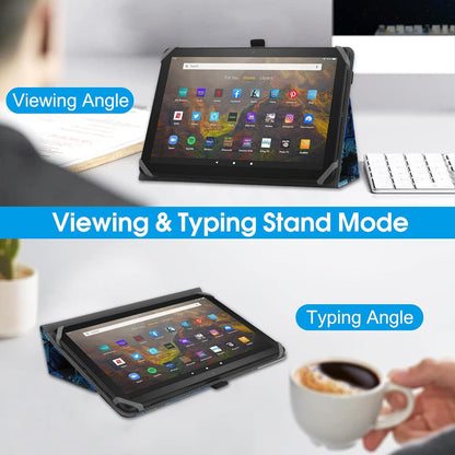HoYiXi Tablettenhülle 9-10,1 Zoll Fire HD 10 Plus 2021/2023 Hülle Schutzhülle Handschlaufe Federmappe