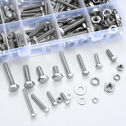 408tlg. Sechskantschrauben & Muttern Set M5-M8 Edelstahl