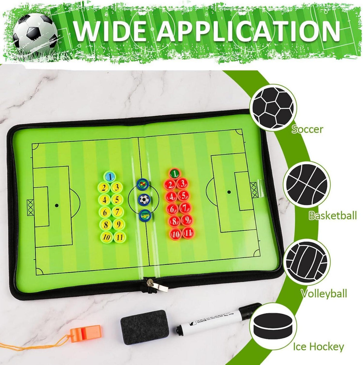Taktikmappe Fußball Trainermappe Magneten Taktikboard Spielfeldanalyse
