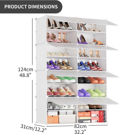 JOISCOPE Schuhschrank Weiß DIY Kunststoff Staubdicht Tragbar