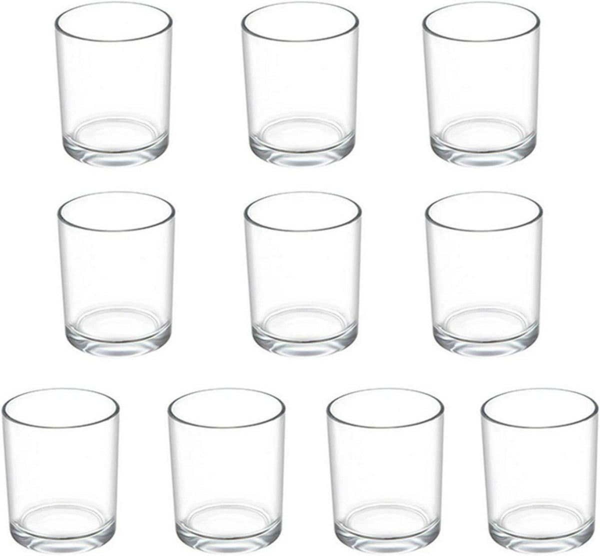 Teelichtgläser 10 Stück Kerzenhalter Glas Ø4.5cm H 6cm Windlicht