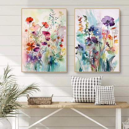 3er Set Blumen Poster Aesthetic Wanddeko 30x40 cm