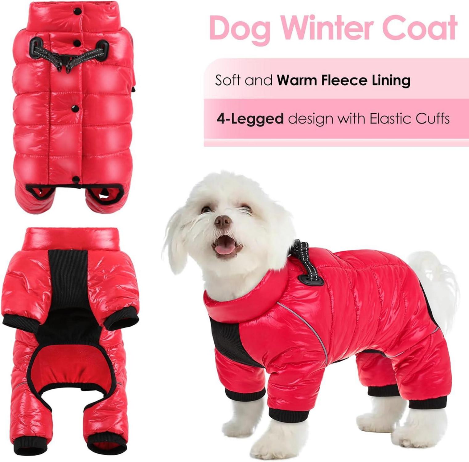AOFITEE Wasserdichter Hundemantel Winter Warme Hundejacke