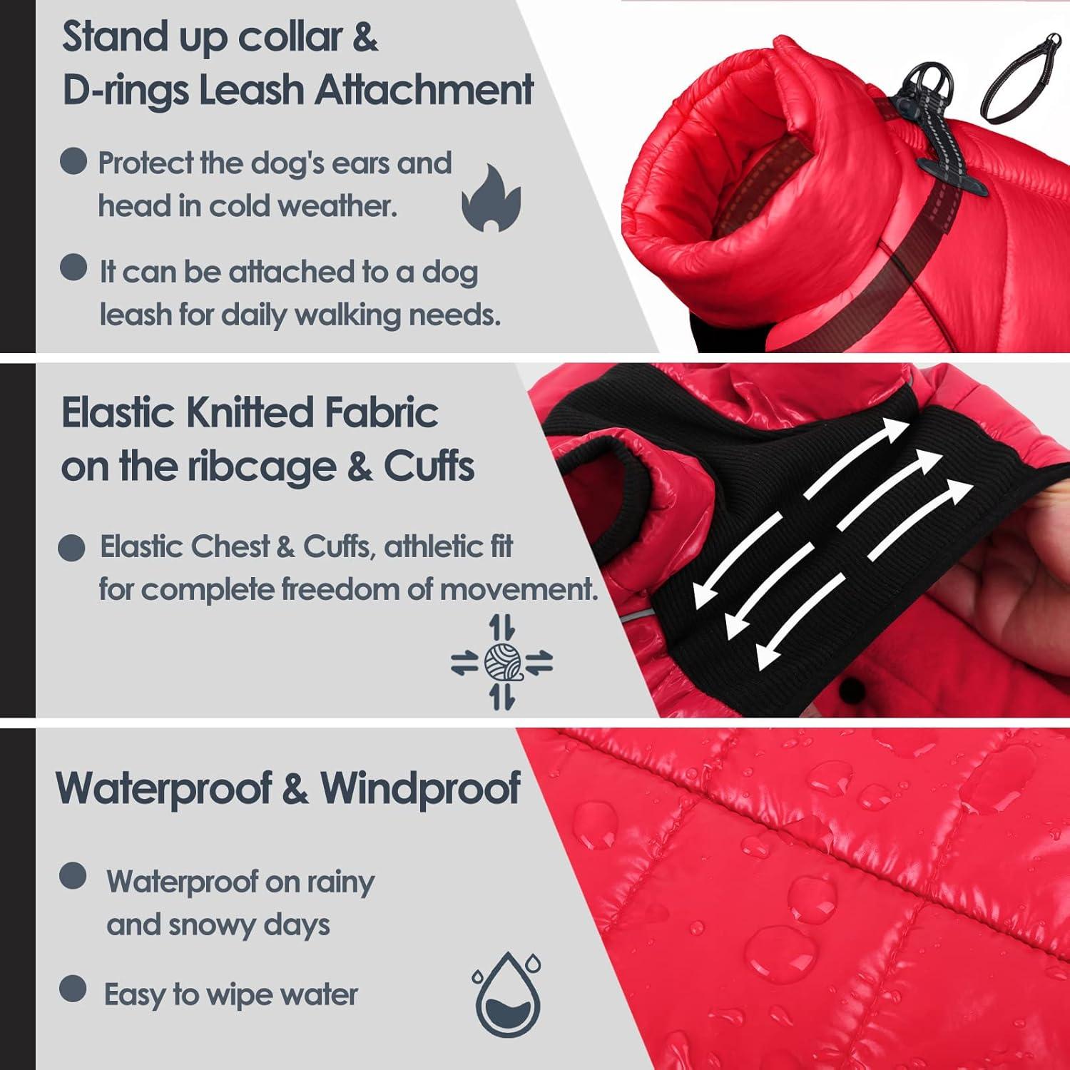 Wasserdichter Hundemantel Winter Warme Hundejacke für Kleine Mittel