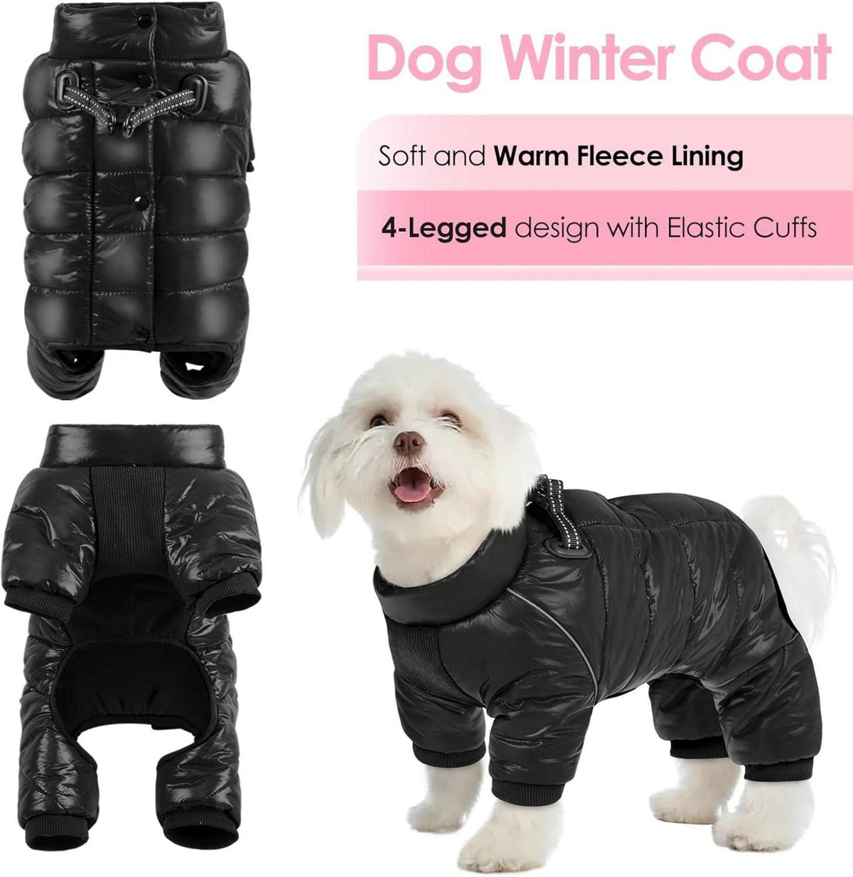 AOFITEE Hundemantel Winter Warme Hundejacke Kleine Mittel