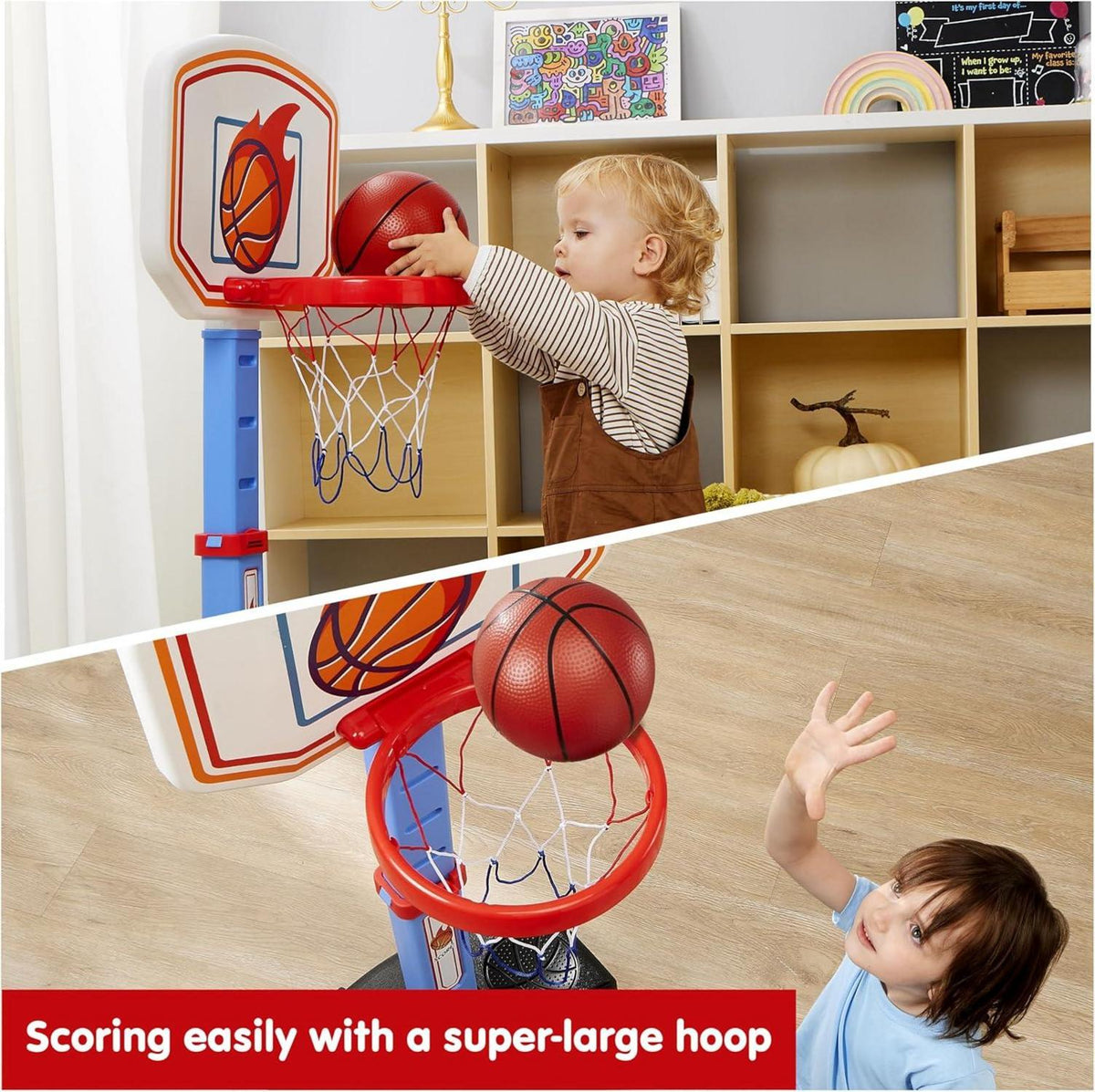Kinder Basketballkorb Höhenverstellbarer Mini Basketballkorb Indoor