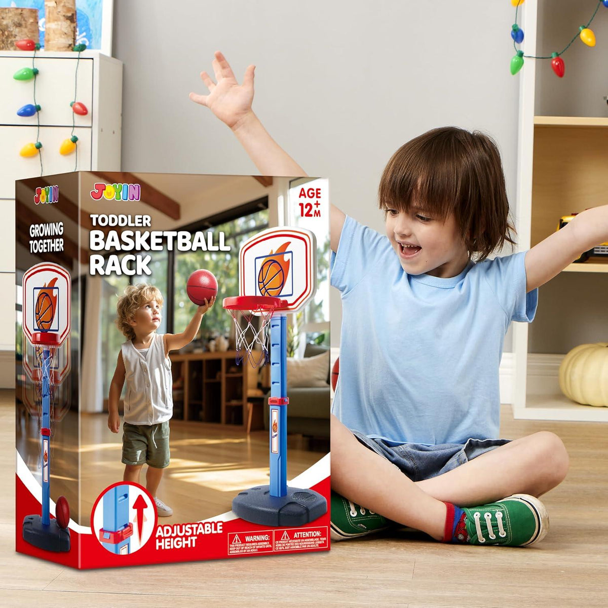 Kinder Basketballkorb Höhenverstellbar Indoor Outdoor Mini 3 8 Jahre Blau Orange