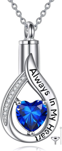 Teardrop Urn Pendant Necklace Sterling Silver Cremation Jewelry