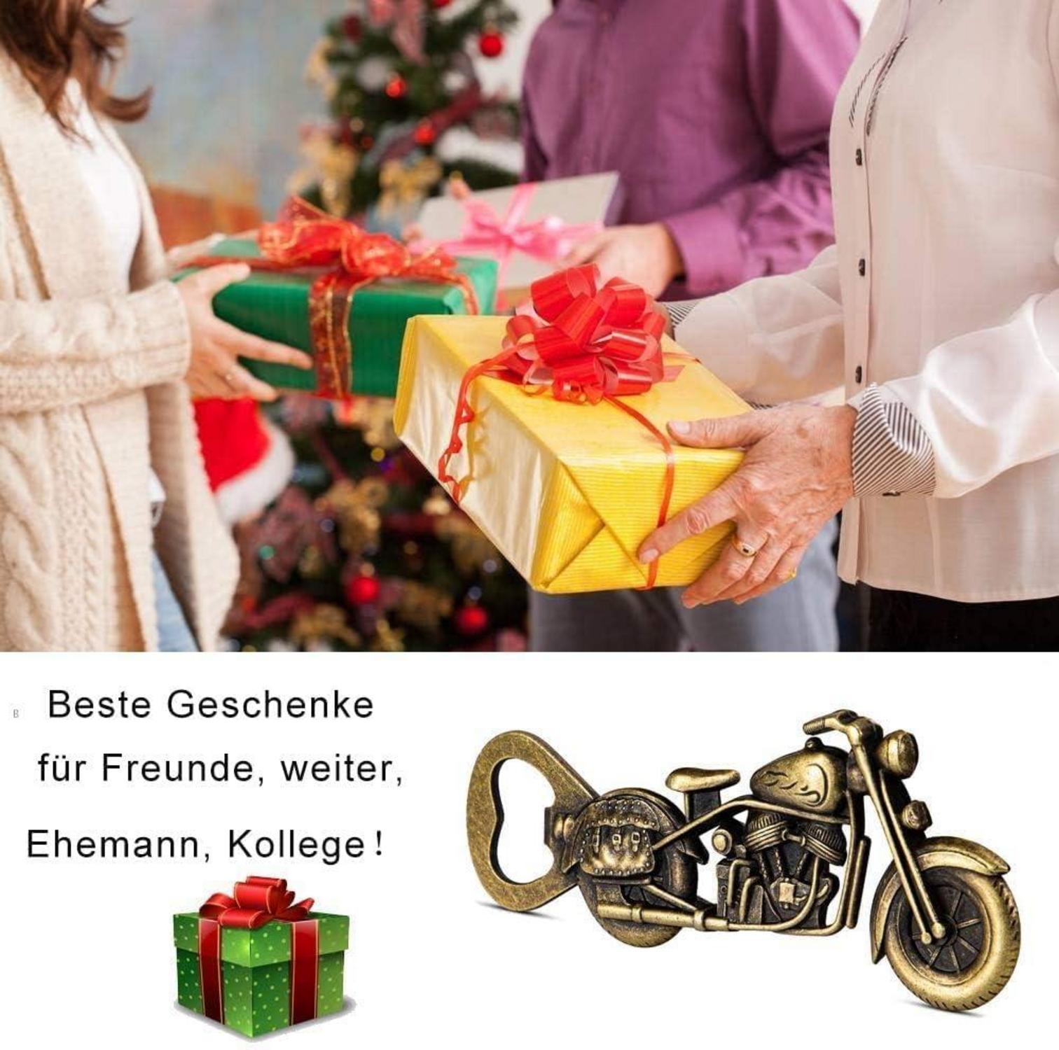 Motorrad Bieröffner Männer Geburtstag Weihnachten Vater Vintage Farbe Gold