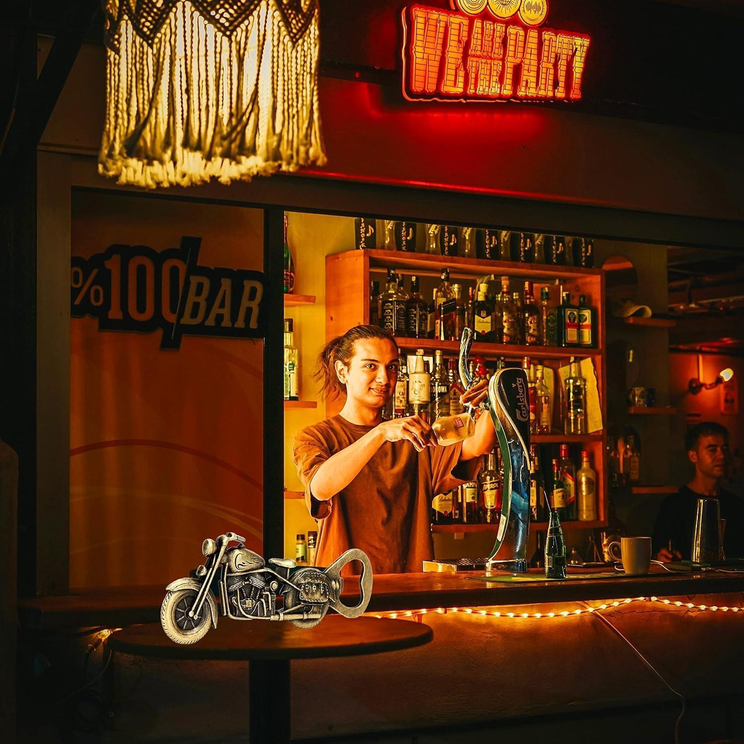 Motorrad Bieröffner Männer Geburtstag Weihnachten Vater Vintage Farbe Gold