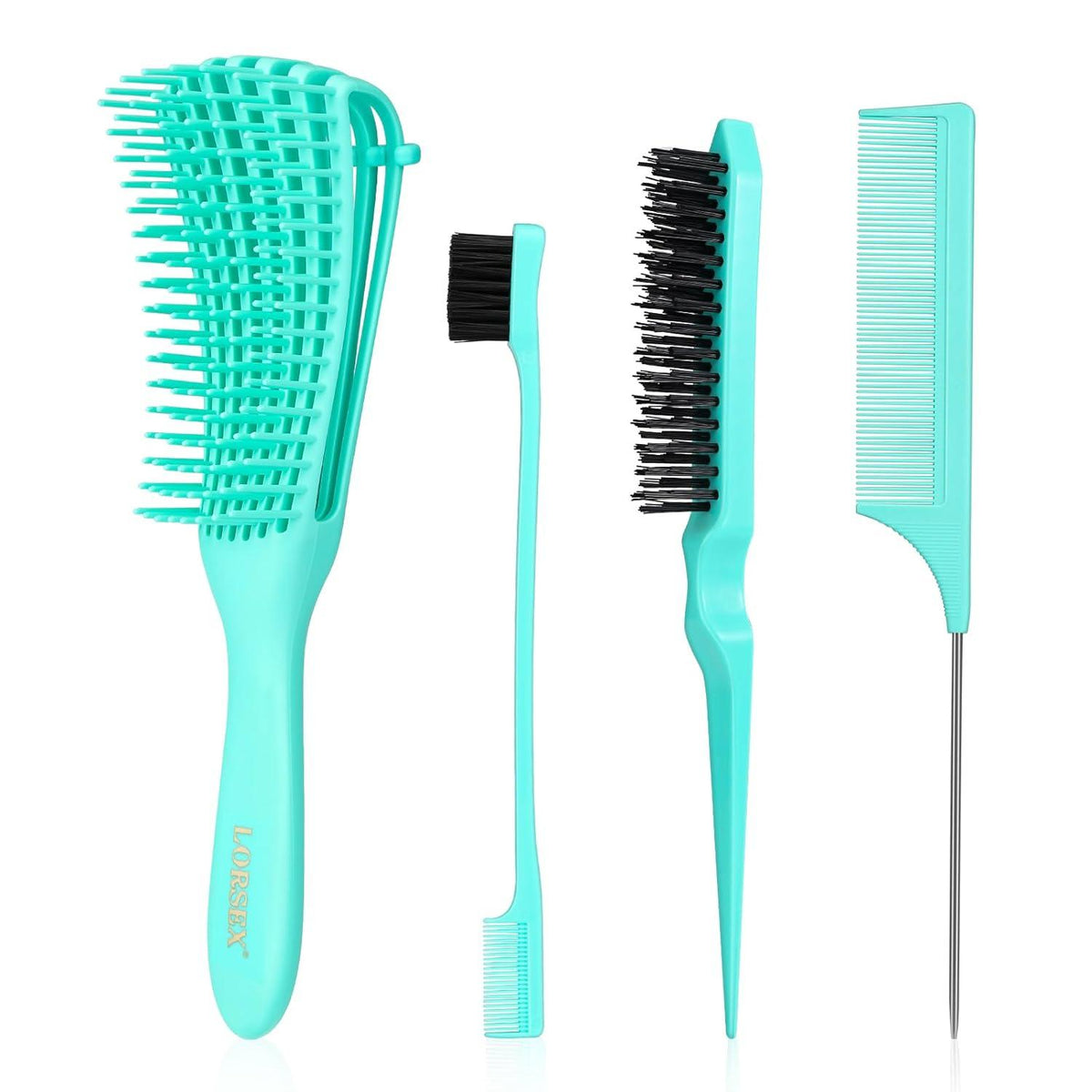 Entwirrbürste Afro Haare Naturhaar Lockiges Haar Set 4c