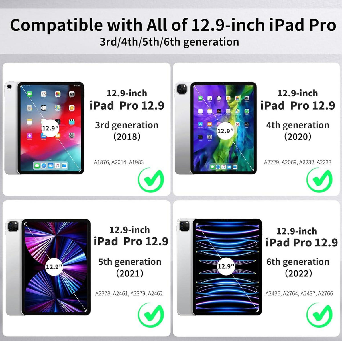 iPad Pro 12.9 Zoll Hülle Stifthalter TPU Standfunktion
