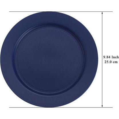 8er Set Kunststoffteller 25cm Blau - Outdoor & Picknick Geschirr